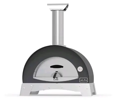 Alfa Forni Ciao Top šedá / Pec na pizzu / 500°C / 70 x 40 cm / na dřevo
