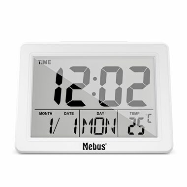 Mebus 25738 Quartz Alarm Clock / Budík / 3 x AAA