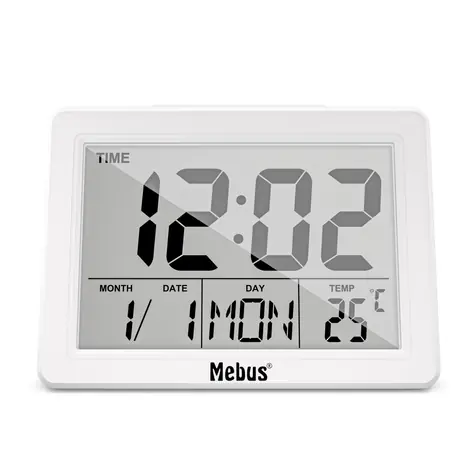 Mebus 25738 Quartz Alarm Clock / Budík / 3 x AAA