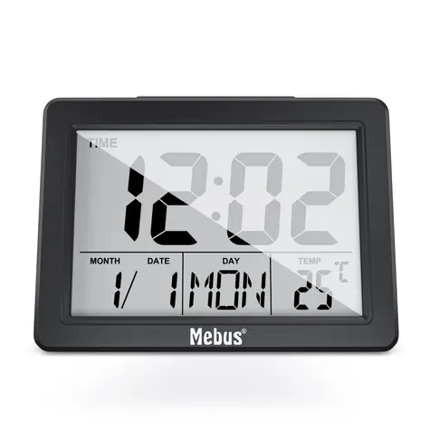 Mebus 25739 Quartz Alarm Clock / Budík / 3 x AAA
