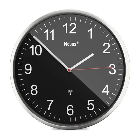 Mebus 19578 - Rádiem řízené nástěnné hodiny / 30 cm / 1x AA