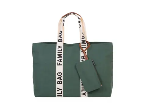 Childhome Cestovní taška Family Bag Canvas Green / 55 x 40 x 18 cm 