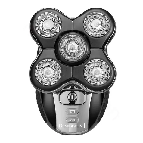 Remington RX5 XR1500 černá / Aku holicí strojek na hlavu / Provoz až 50 min / 5 čepelí / Výklopný zastřihovač
