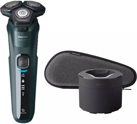 Philips Shaver series 5000 S5884/50 černo-zelená / pánský holicí strojek Wet & Dry / 60 min provoz / 360° / doprodej