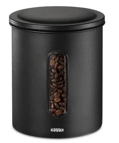 Xavax Barista dóza na 500 g zrnkové kávy nebo 700 g mleté kávy / vzduchotěsná / matná černá