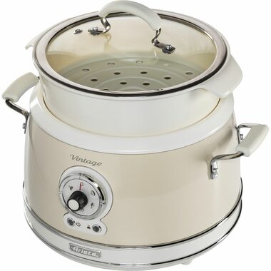 Ariete 2904 Vintage béžová / Parní hrnec / 700W / 2 nádoby / 1.8 l nádoba na vodu 