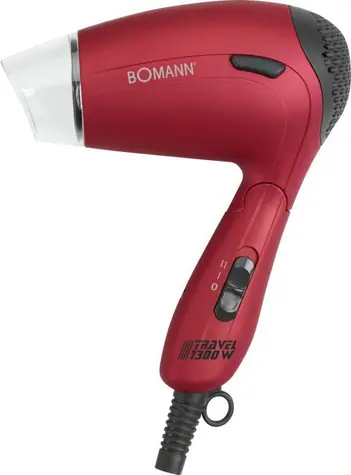 Bomann HTD 8005 CB červená / Fén na vlasy / 1300 W / 2 teploty / 2 rychlosti