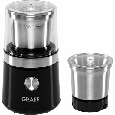 Graef CM 102 černá / Mlýnek na kávu / zásobník 85 g / 200 W / 18 stupňů hrubosti