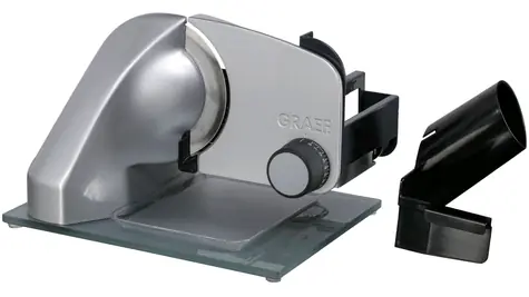 Graef Classic C21+ stříbrná / Elektrický kráječ potravin / 170 W / průměr nože 170 mm / tloušťka řezu 0-20 mm