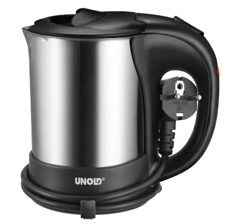Unold 18575 stříbrná / cestovní rychlovarná konvice / 1000 W / 0.5 L