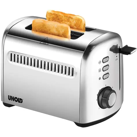 Unold 38326 Retro stříbrná / Topinkovač / 950 W / 2 topinky / 7 stupňů opékání / rozmrazování / nerez