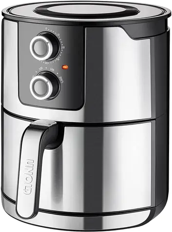 Unold 58655 XL stříbrná / Horkovzdušná fritéza / 1400 W / 5 L / časovač / 80-200 °C / 10 programů