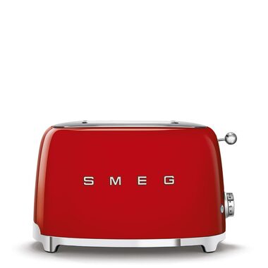 SMEG 50's Retro Style červená / Topinkovač / 950 W / 2 sloty / 2 topinky / 6 stupňů opečení