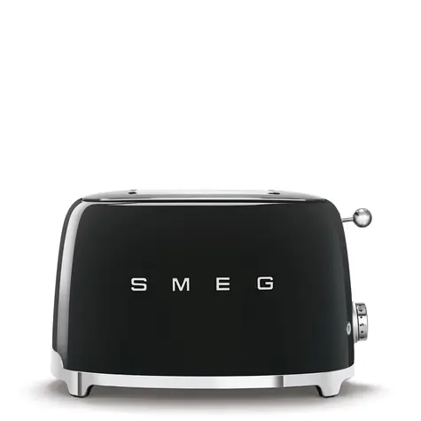 SMEG 50's Retro Style černá / Topinkovač / 950 W / 2 sloty / 2 topinky / 6 stupňů opečení