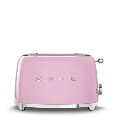 SMEG 50's Retro Style růžová / Topinkovač / 950 W / 2 sloty / 2 topinky / 6 stupňů opečení