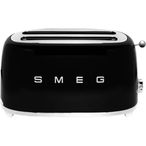SMEG 50's Retro Style černá / Topinkovač / 1500 W / 2 sloty / 4 topinky / 6 stupňů opečení