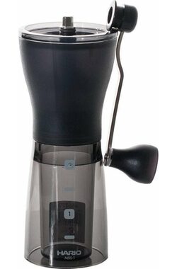 Hario Mini Mill Slim Plus černá / Mlýnek na kávu / zásobník 24 g / ruční