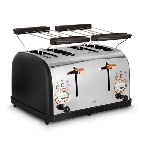 Lauben 1500BC stříbrná / topinkovač / až na 4 topinky / 1500W / 6 stupňů opečení