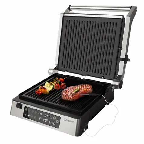 Salante FlamePro / Kontaktní gril s externí teplotní sondou / 1800 - 2200 W / regulace teploty 