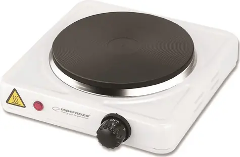 Esperanza EKH013W elektrický vařič bílá / 1 plotna / 1000W / 5 teplotních stupňů