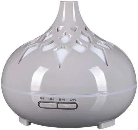 SIXTOL Palm šedý lesk / Aroma difuzer / 500ml / 12 W / Automatické vypnutí