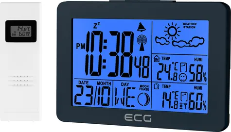 ECG MS 200 šedá / Meterologická stanice / 3x AAA 