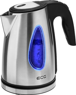 ECG RK 1740 stříbrná / rychlovarná konvice / 2200W / 1.7 L / nerez