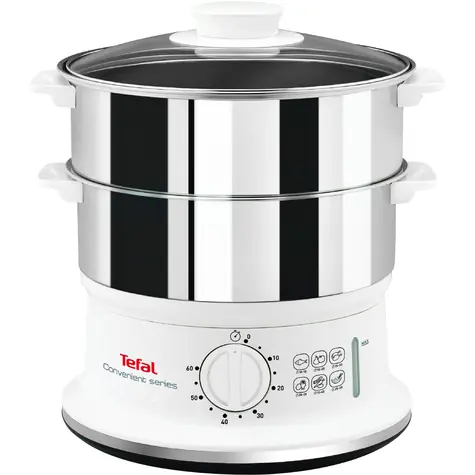 Tefal Convenient VC145130 / parní hrnec / 900W / objem 6 l / 2 nádoby