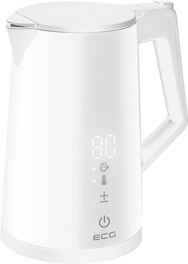 ECG RK 1893 Digitouch bílá / rychlovarná konvice / 2200 W / 1.7 L / nerez 