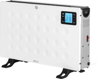 ECG TK 2080 DR bílá / Elektrické topidlo / 2000 W / 3 stupně výkonu / Turbo / dálkové ovládání 