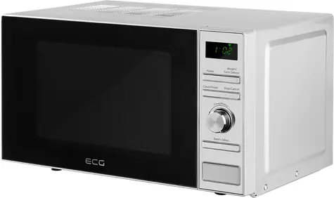ECG MTD 2071 SE stříbrná / Mikrovlnná trouba / 700 W / 20 L / 5 úrovní ohřevu / 6 programů 