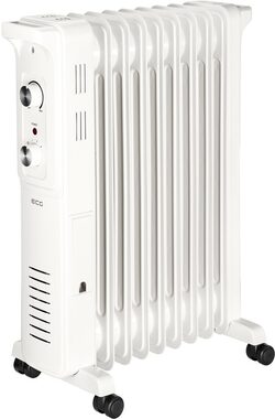 ECG OR 2090 bílá / Elektrický olejový radiátor / 9 žeber / 2000 W / 3 topné stupně / kolečka 