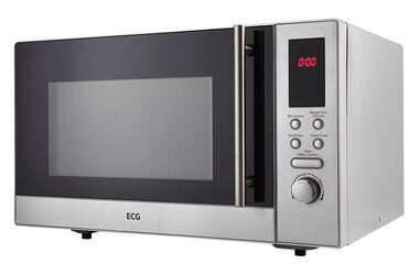 ECG MTD 231 S stříbrná / Mikrovlnná trouba / 800 W / 23 L / 5 úrovní ohřevu / 8 programů 