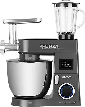 ECG FORZA 7800 Ultimo Scuro / kuchyňský robot / 1800 W / nerez mísa 8 L / 6 rychlostí 