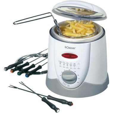Bomann FFR 1290 bílá / Fondue/fritéza 2v1 / 840W / 1l / 190°C