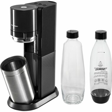 SodaStream E-Duo Titan / Výrobník sody / 1x plastová láhev 1 L / 1x skleněná láhev 1 L / 1x CO2 plyn 
