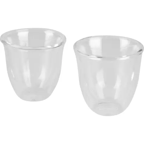 DeLonghi DLSC310 sada sklenic na espresso / 2ks / 90 ml / termoskleničky / borosilikátové sklo / doprodej