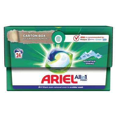 Ariel All-in-1 Mounting Spring 24 kapslí / Gelové kapsle univerzální na praní 