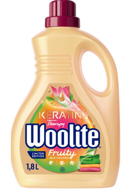 Woolite Keratin Colour Fruity 30 dávek 1.8 l / Tekutý prací prostředek na barevné prádlo