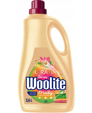 Woolite Keratin Colour Fruity 60 dávek 3.6 l / Tekutý prací prostředek na barevné prádlo