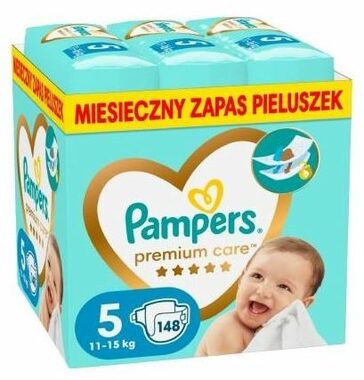 Pampers Premium Care 11-15kg (148ks) / Pleny / Velikost 5 (11-15 kg)