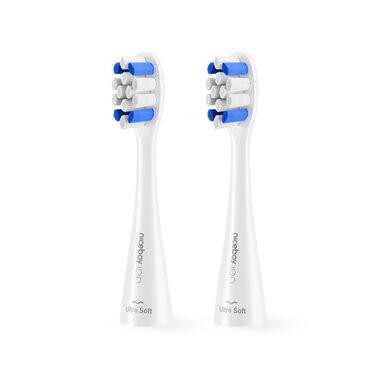 Niceboy ION Sonic Kids Ultrasoft náhradní hlavice bílá (2ks)