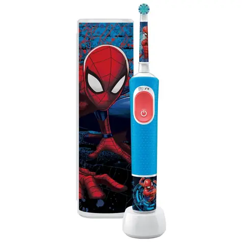 Oral-B Vitality PRO Kids Spiderman s pouzdrem / Elektrický dětský zubní kartáček / oscilační / 2 režimy / časovač 