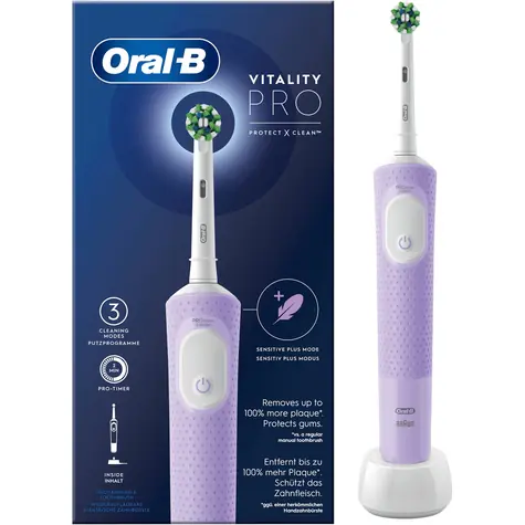 Oral-B Vitality Pro fialový / Elektrický zubní kartáček / oscilační / 3 režimy / časovač