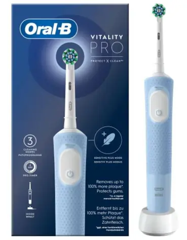 Oral-B Vitality Pro modrý / Elektrický zubní kartáček / oscilační / 3 režimy / časovač