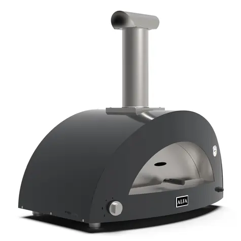 Alfa Forni Moderno 3 šedá / Pec na pizzu / 500°C / 80 x 50 cm / na LPG a dřevo 