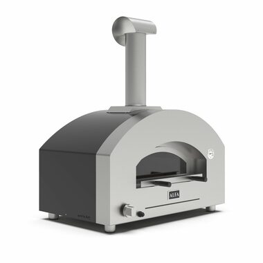 Alfa Forni Futuro 2 Pizze šedo-černá / Pec na pizzu / 500°C / 70 x 40 cm / na plyn 