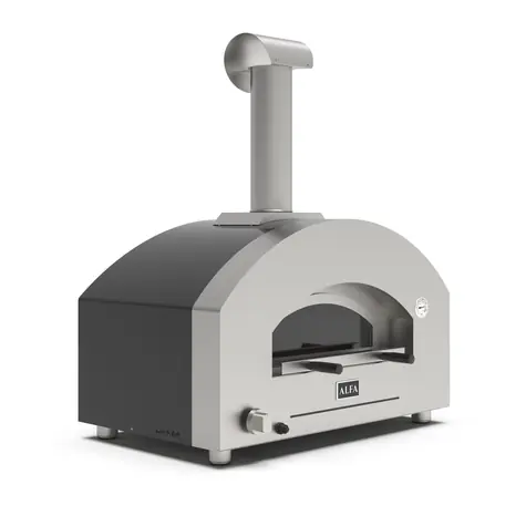 Alfa Forni Futuro 2 Pizze šedo-černá / Pec na pizzu / 500°C / 70 x 40 cm / na plyn 