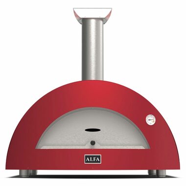 Alfa Forni Moderno 3 červená / Pec na pizzu / 500°C / 80 x 50 / na dřevo 