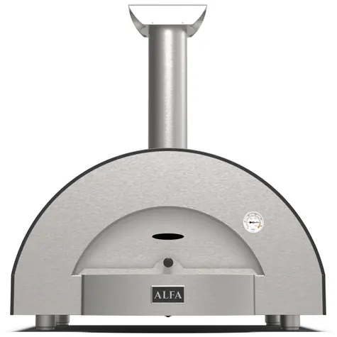 Alfa Forni Classico 2 šedá / Pec na pizzu / 500°C / 60 x 50 / na dřevo 